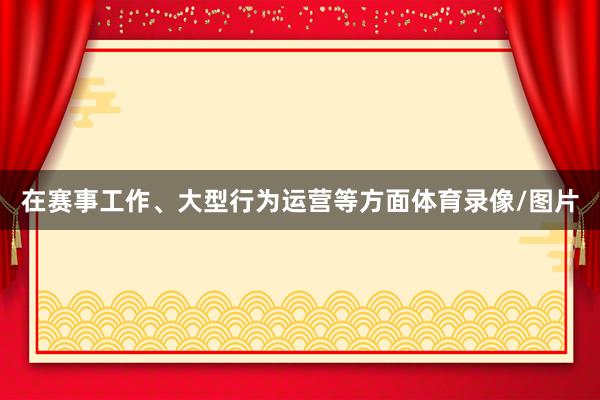 在赛事工作、大型行为运营等方面体育录像/图片