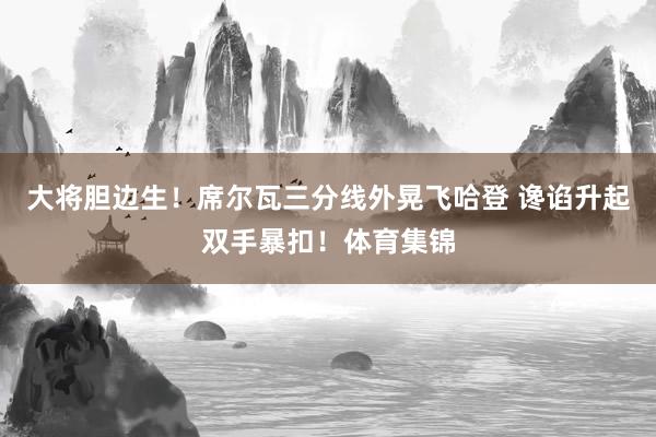 大将胆边生！席尔瓦三分线外晃飞哈登 谗谄升起双手暴扣！体育集锦